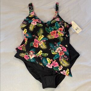 Krista Plus Swimsuit Tropical Floral Women's One Piece Size 20WD